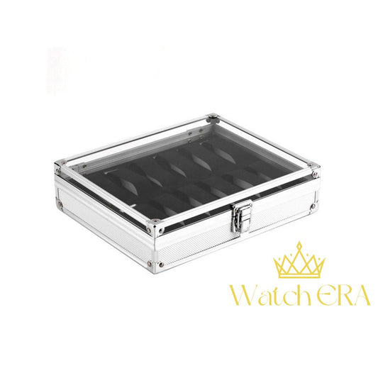 Timeless Elegance: 12-Piece Alloy Watch Case Set with Glass Top